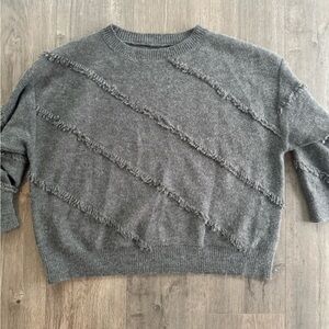 Shein Curve Gray Textured Knit Sweater – Women’s 2XL (Fits Like XL)